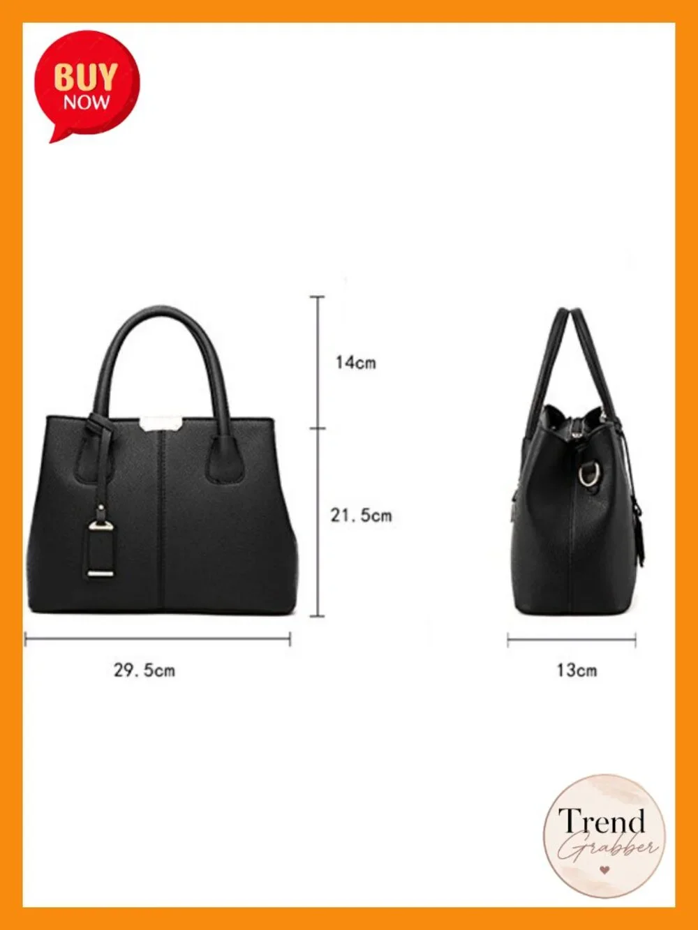 Top-handle Cross Body Handbag Middle Size Durable PU Leather Tote Bag